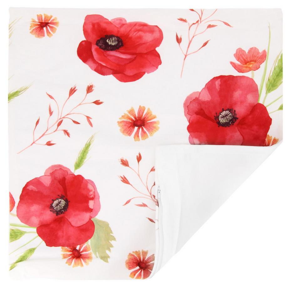 Avizar Lot 2 Housses de Coussin Coquelicot  