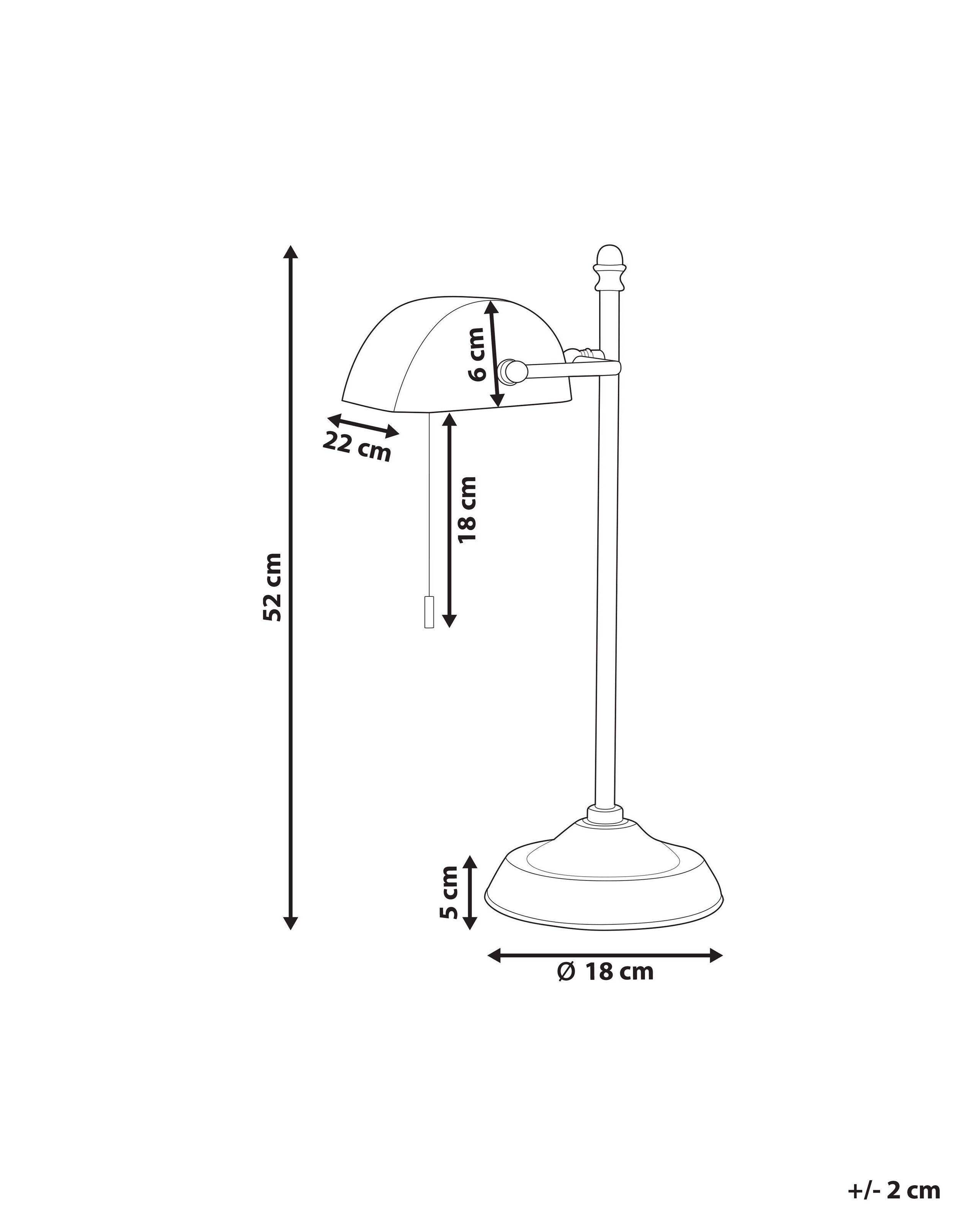 Beliani Lampe à poser en Métal Rétro MARAVAL  