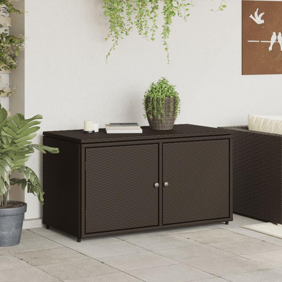 VidaXL Armoire de rangement de jardin rotin synthétique  