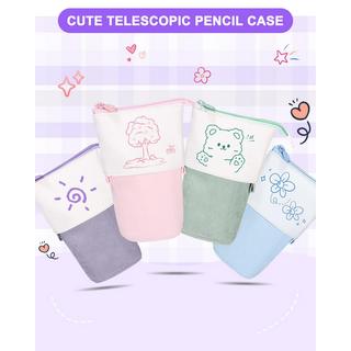 Only-bags.store Trousse à crayons zippée, trousse à crayons télescopique, trousse à crayons 2-en-1, adolescent  