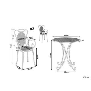 Beliani Bistro Set aus Eisen Klassisch CILENTO  