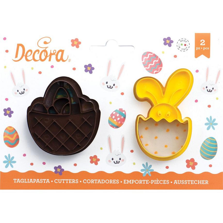 Decora Ausstecher Set Osterkorb und Hase im Ei  