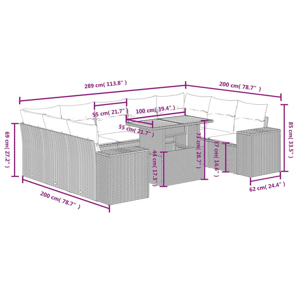 VidaXL Garten sofagarnitur poly-rattan  