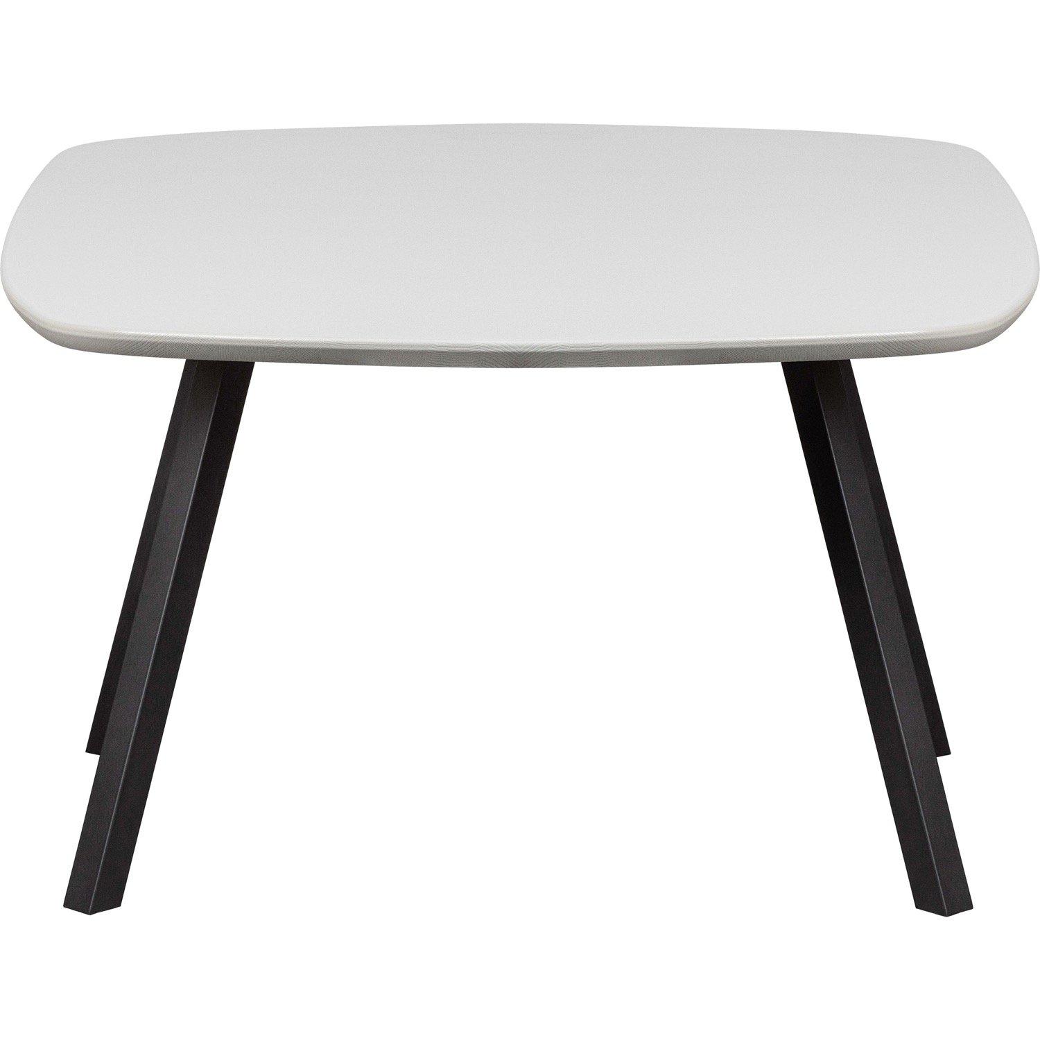 mutoni Table en bois massif Tablo frêne brume 130x130  