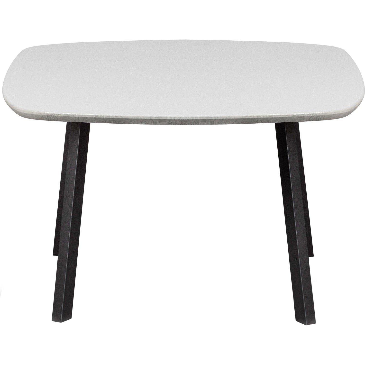 mutoni Table en bois massif Tablo frêne brume 130x130  