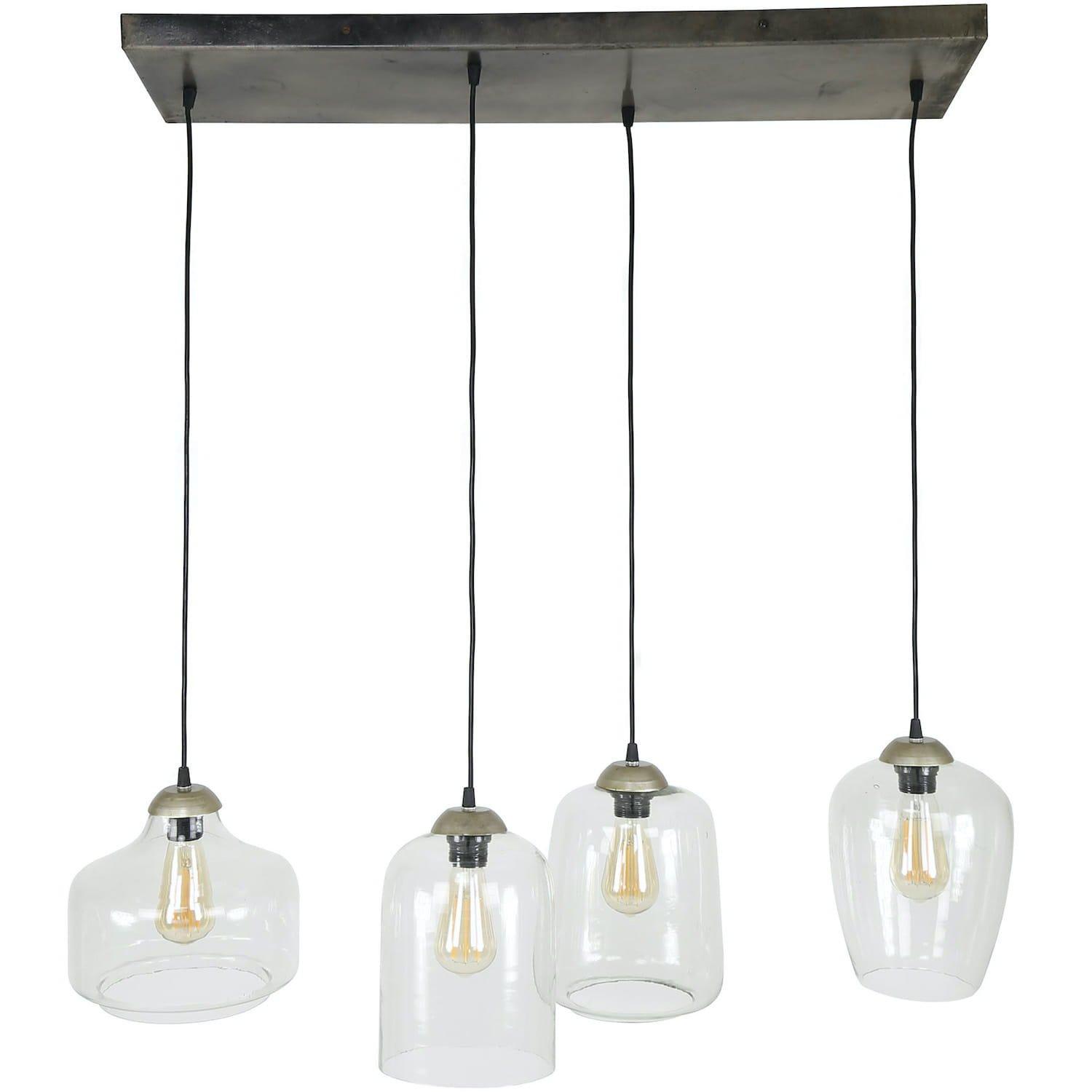 Image of Hängeleuchte Mix XL 4L clear altsilber Hängeleuchte Mix XL 4L clear altsilber