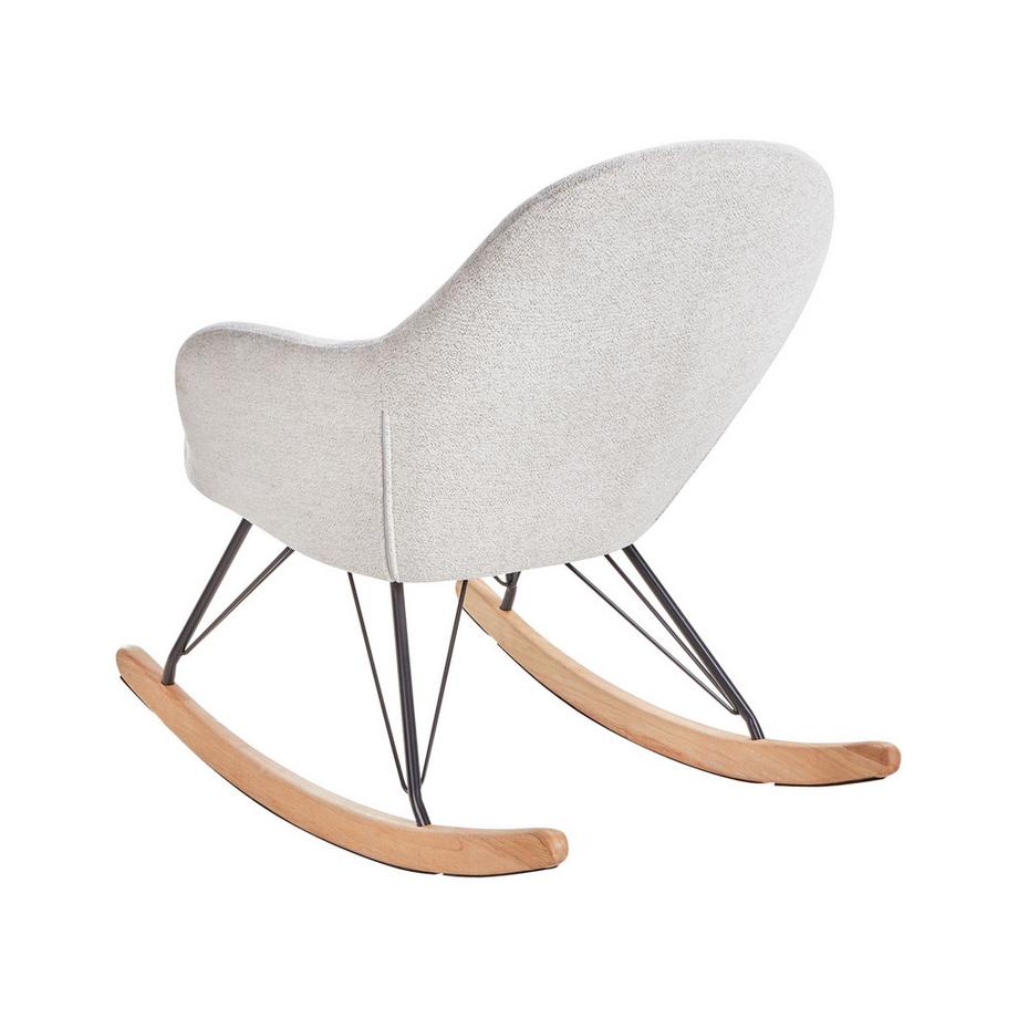 Beliani Fauteuil à bascule en Tissu Moderne SKALE  