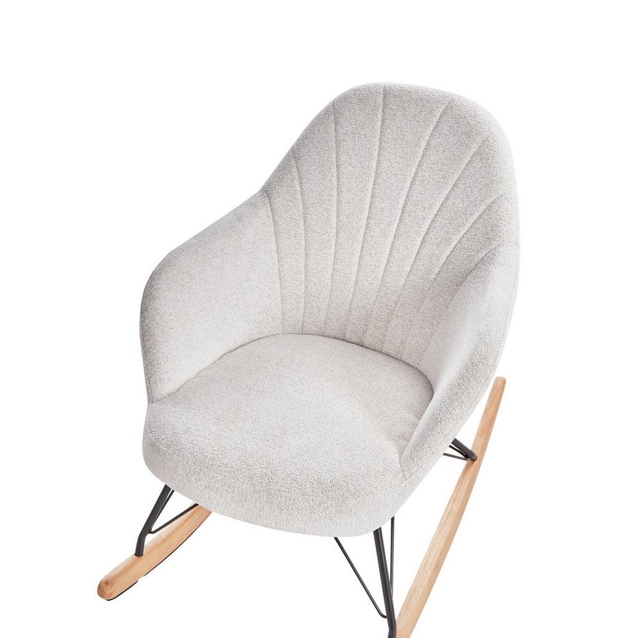 Beliani Fauteuil à bascule en Tissu Moderne SKALE  