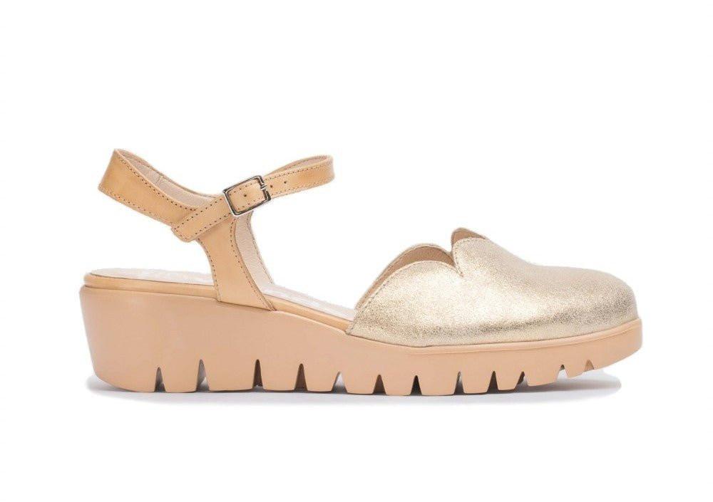 Image of Caravaca - Leder Sandale Damen Gold 41