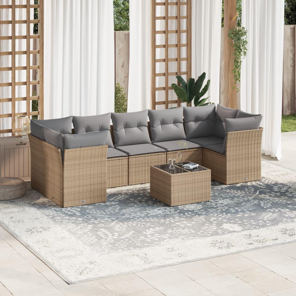 VidaXL set divano da giardino Polirattan  