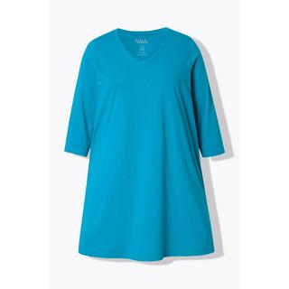 Ulla Popken  Longshirt, A-Linie, V-Ausschnitt, 3/4-Arm 