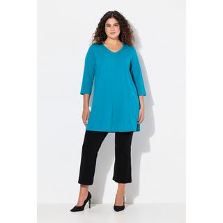 Ulla Popken  Longshirt, A-Linie, V-Ausschnitt, 3/4-Arm 