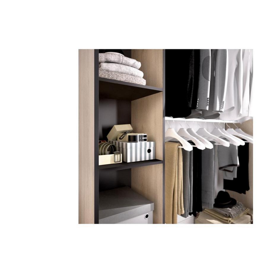 Vente-unique Dressing extensible DORIAN avec rideau L1  Chêne  