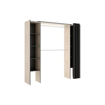 Dressing extensible DORIAN avec rideau L1  Chêne