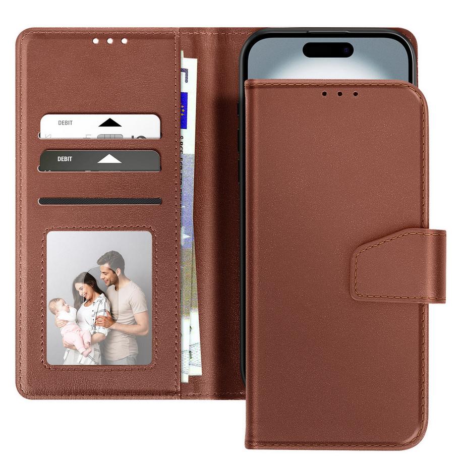 Avizar  Leder Etui iPhone 16 Portemonnaie 