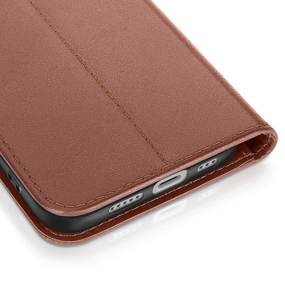 Avizar  Leder Etui iPhone 16 Portemonnaie 