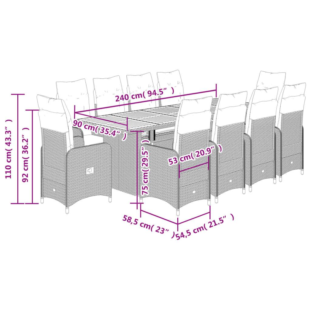 VidaXL Bistro set poly-rattan  