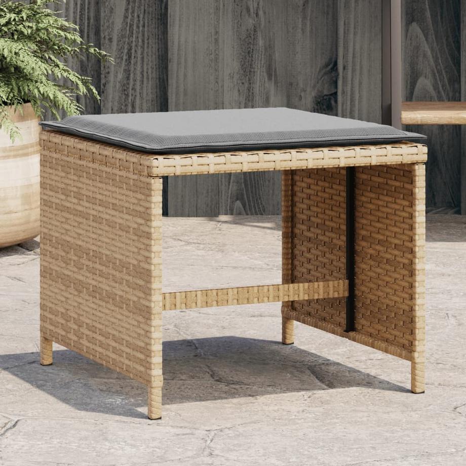 VidaXL  Gartenhocker poly-rattan 