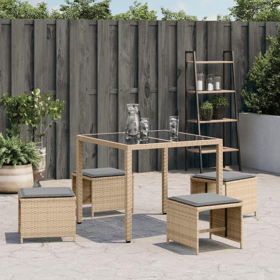 VidaXL  Gartenhocker poly-rattan 