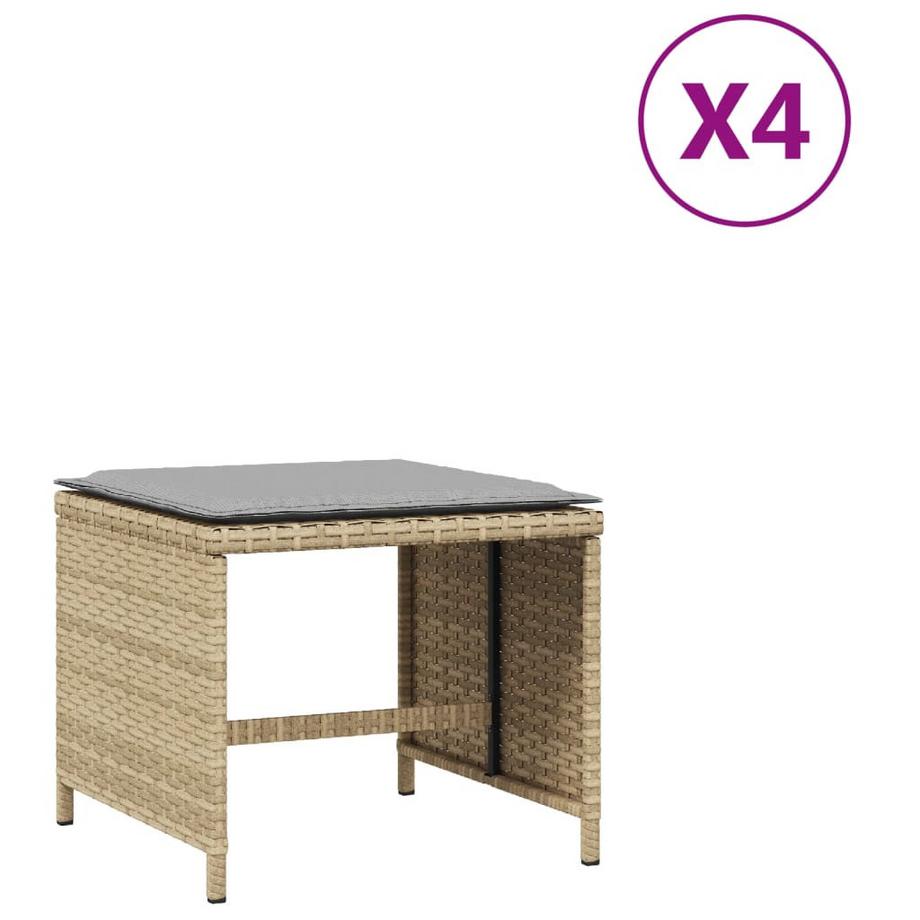 VidaXL  Gartenhocker poly-rattan 