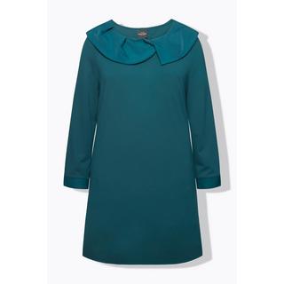 Ulla Popken Sweatshirt Taft Drapierter Kragen Punto di Roma Langarm  