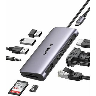 UGREEN  80133 hub & concentrateur USB 3.2 Gen 1 (3.1 Gen 1) Type-C 5000 Mbit/s Gris 