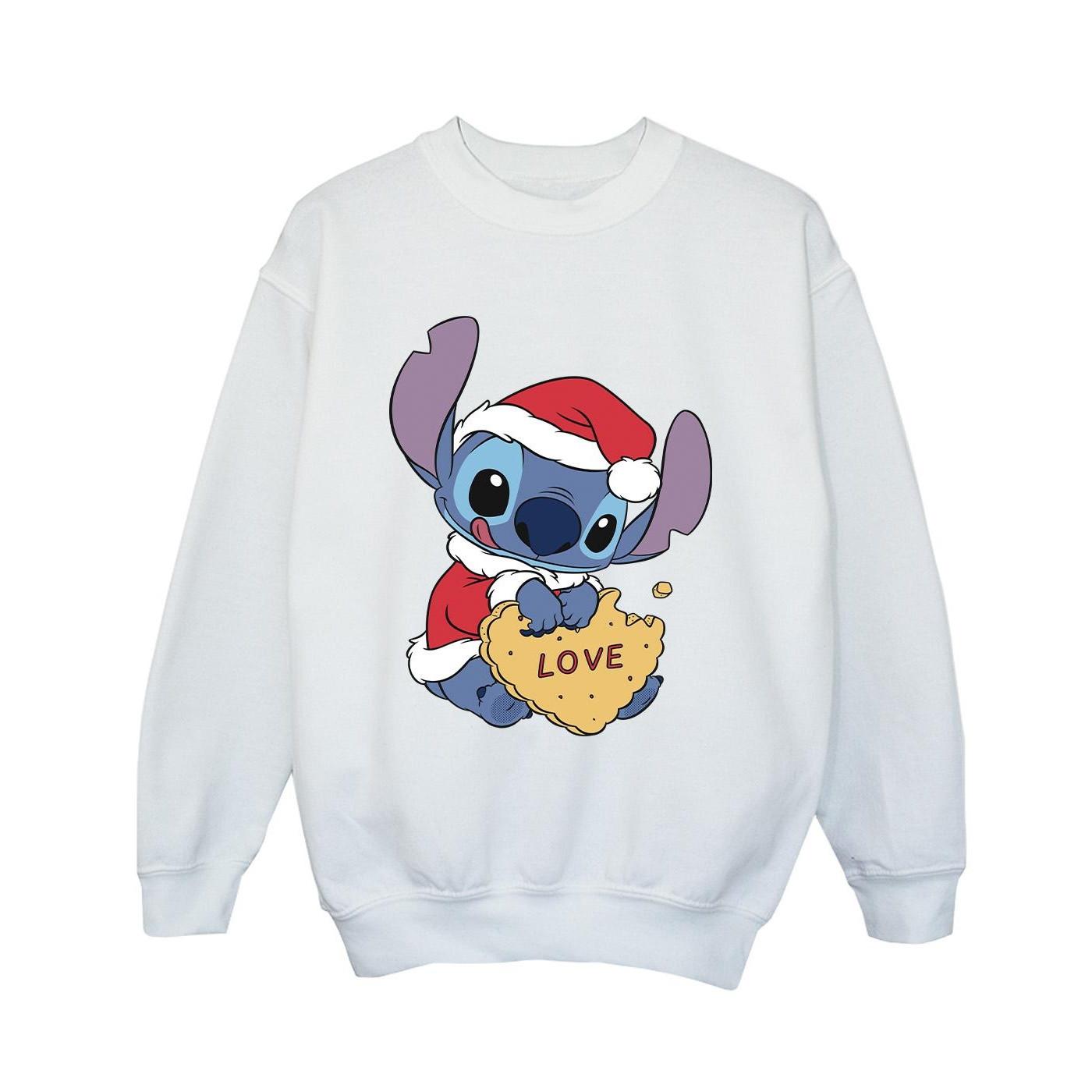 Disney  Lilo And Stitch Christmas Love Biscuit Sweatshirt 