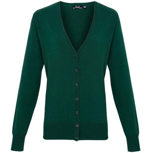 Image of Strickweste Mit Knopfleiste Unisex Dunkelgrün 44