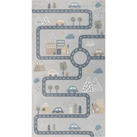 LIVABLISS VROOMVILLE Tapis Enfant Lavable en Machine Circuit Voitures  