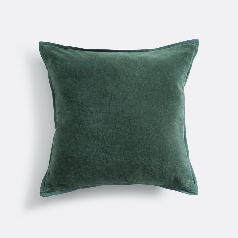 Housse de coussin velours uni
