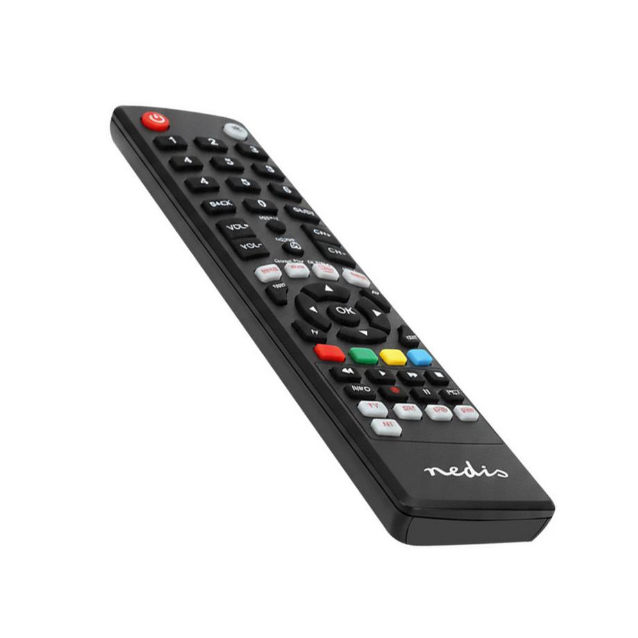Nedis  Télécommande universelle | Préprogrammée | 4 Appareils | Amazon Prime / Bouton Google Play / Bouton Netflix / Bouton Youtube / Disney + Button | Infrarouge | Noir 