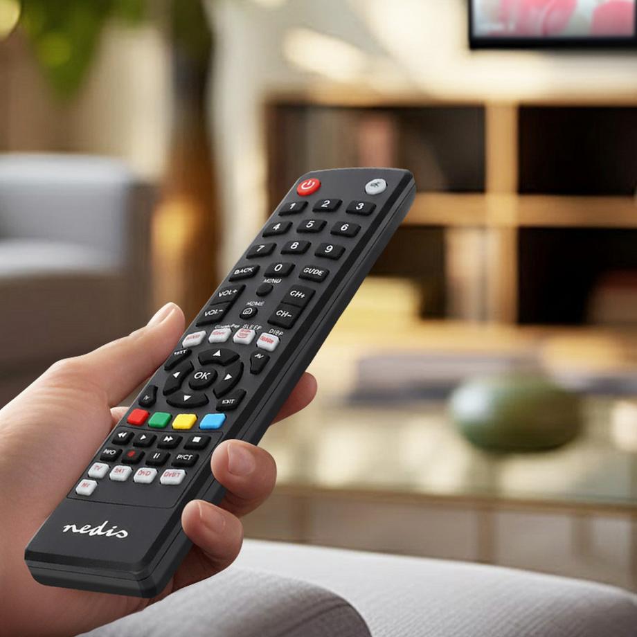 Nedis  Télécommande universelle | Préprogrammée | 4 Appareils | Amazon Prime / Bouton Google Play / Bouton Netflix / Bouton Youtube / Disney + Button | Infrarouge | Noir 