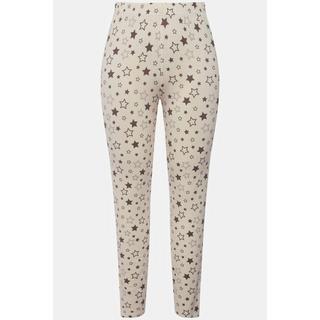 Ulla Popken  Legging d'intérieur, taille élastique, motif étoiles 