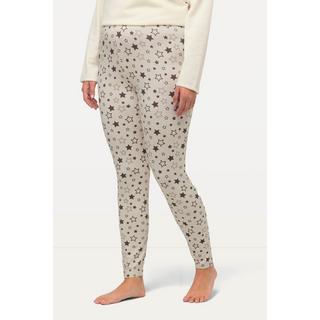 Ulla Popken  Legging d'intérieur, taille élastique, motif étoiles 