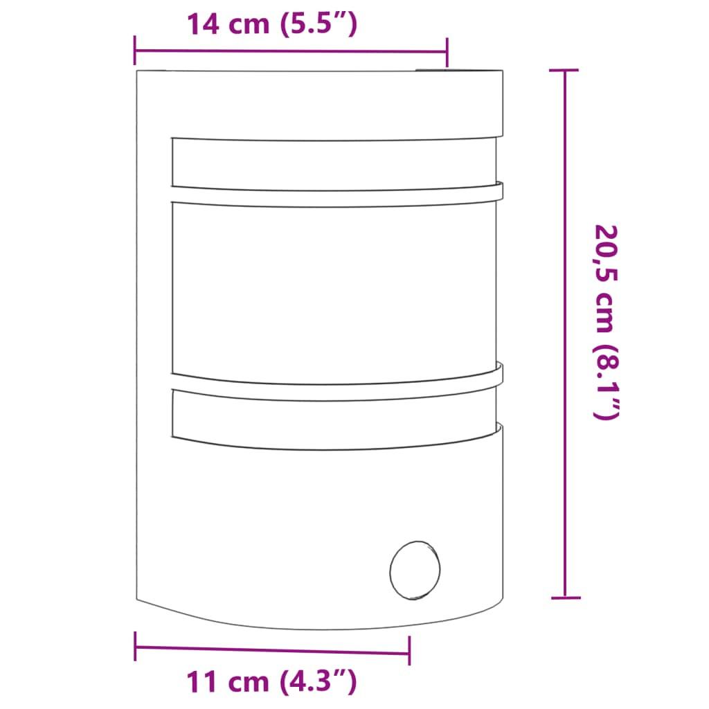 VidaXL Applique murale d'extérieur acier inoxydable  