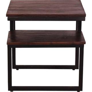 mutoni Table d'appoint Elvana marron 51x51  