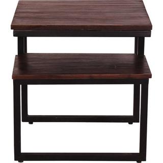 mutoni Table d&#039;appoint Elvana marron 51x51  