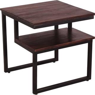 mutoni Table d&#039;appoint Elvana marron 51x51  