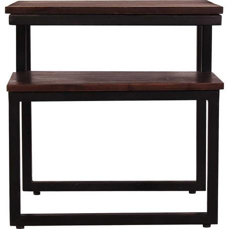 mutoni Table d&#039;appoint Elvana marron 51x51  