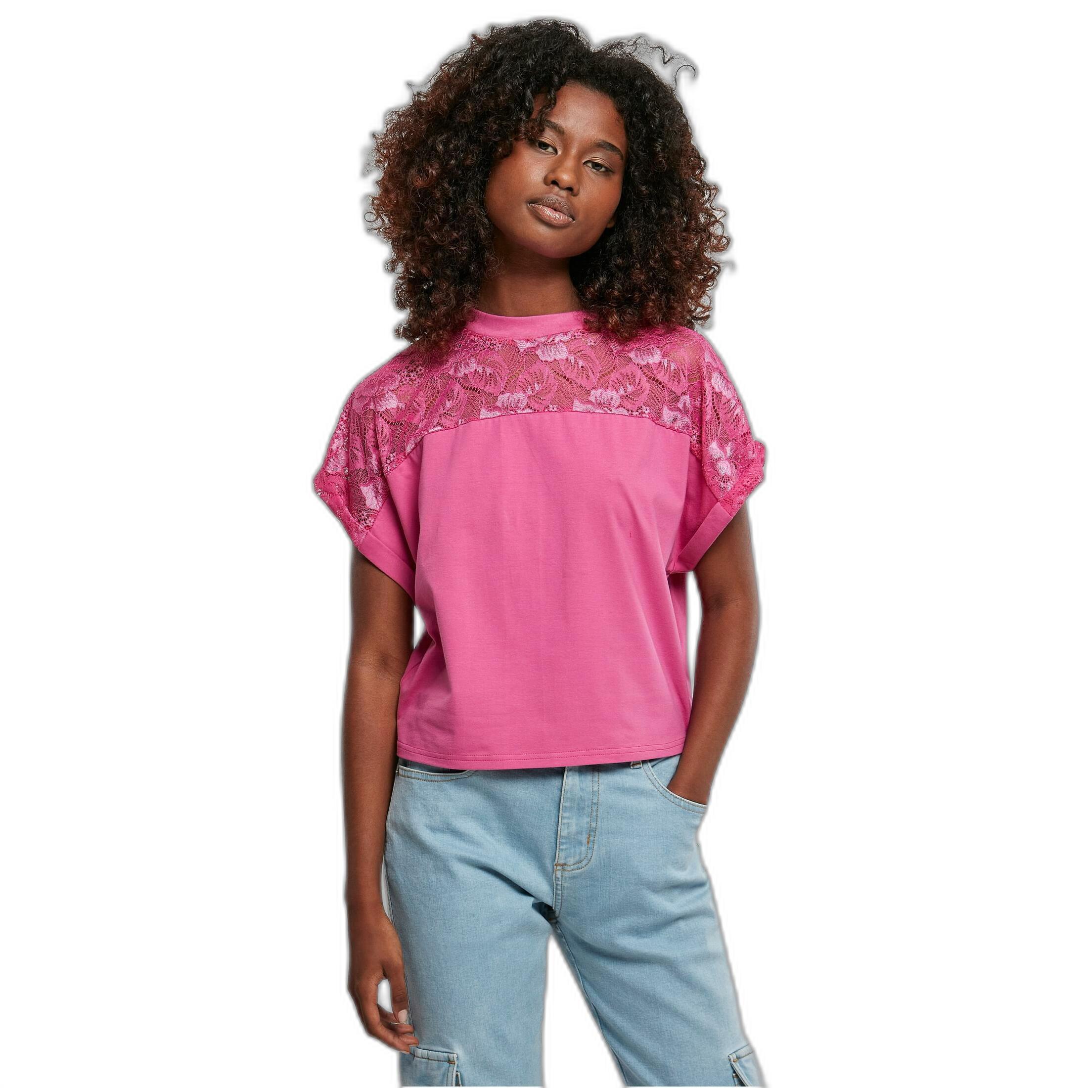 URBAN CLASSICS  t-shirt court en dentelle oversized 