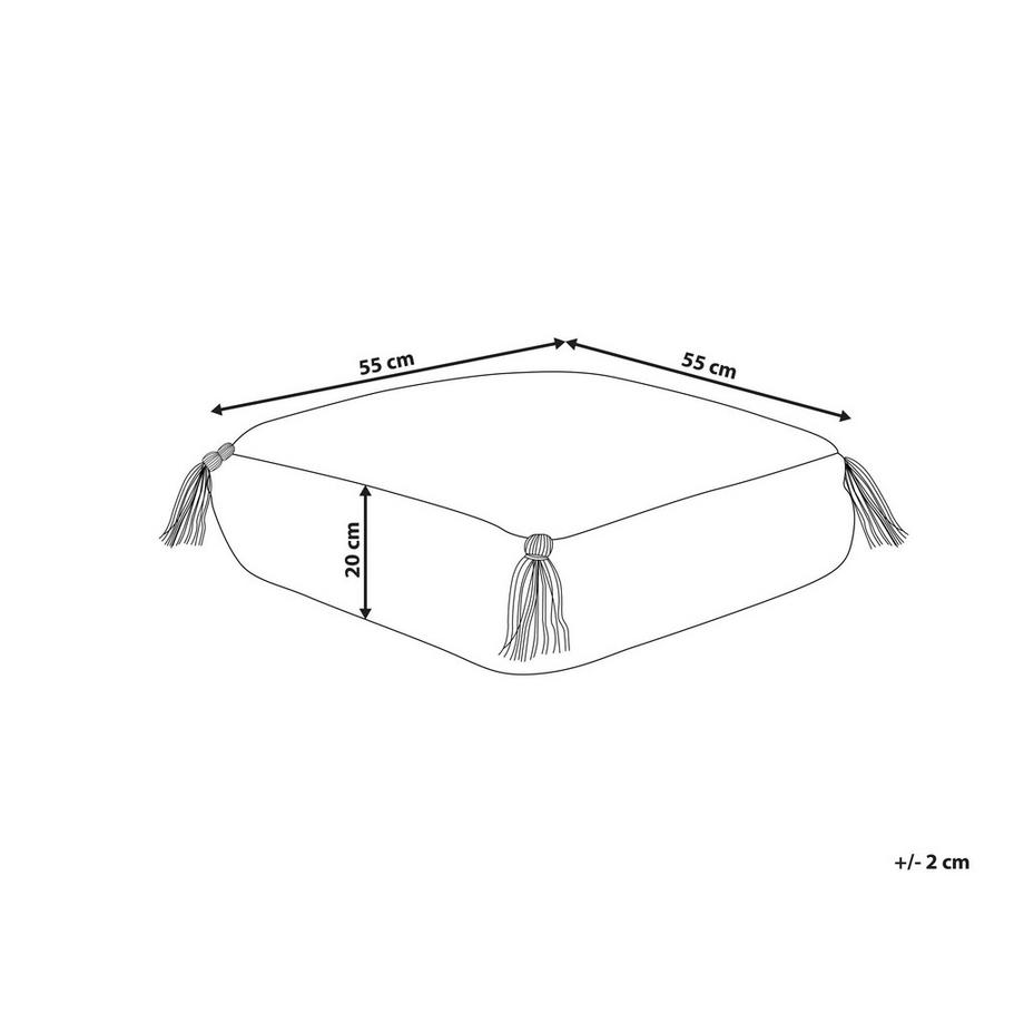 Beliani Pouf en Coton Boho SEERANI  