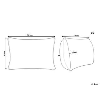 Beliani Set di 2 cuscini en Cotone Moderno ASARUM  