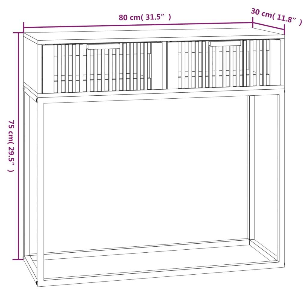 VidaXL Table console bois d'ingénierie  