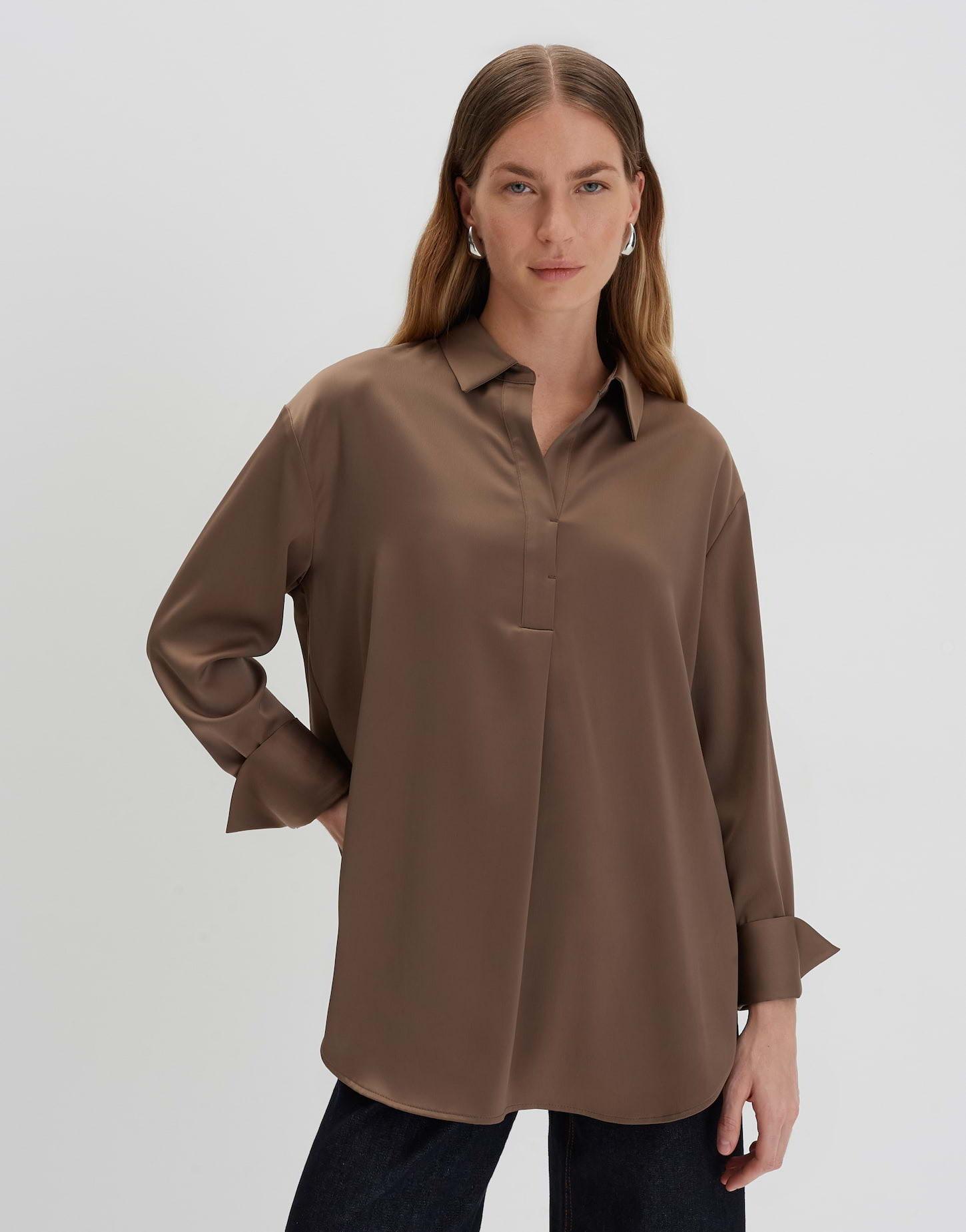 someday  Blouse en satin Zanza Droit 