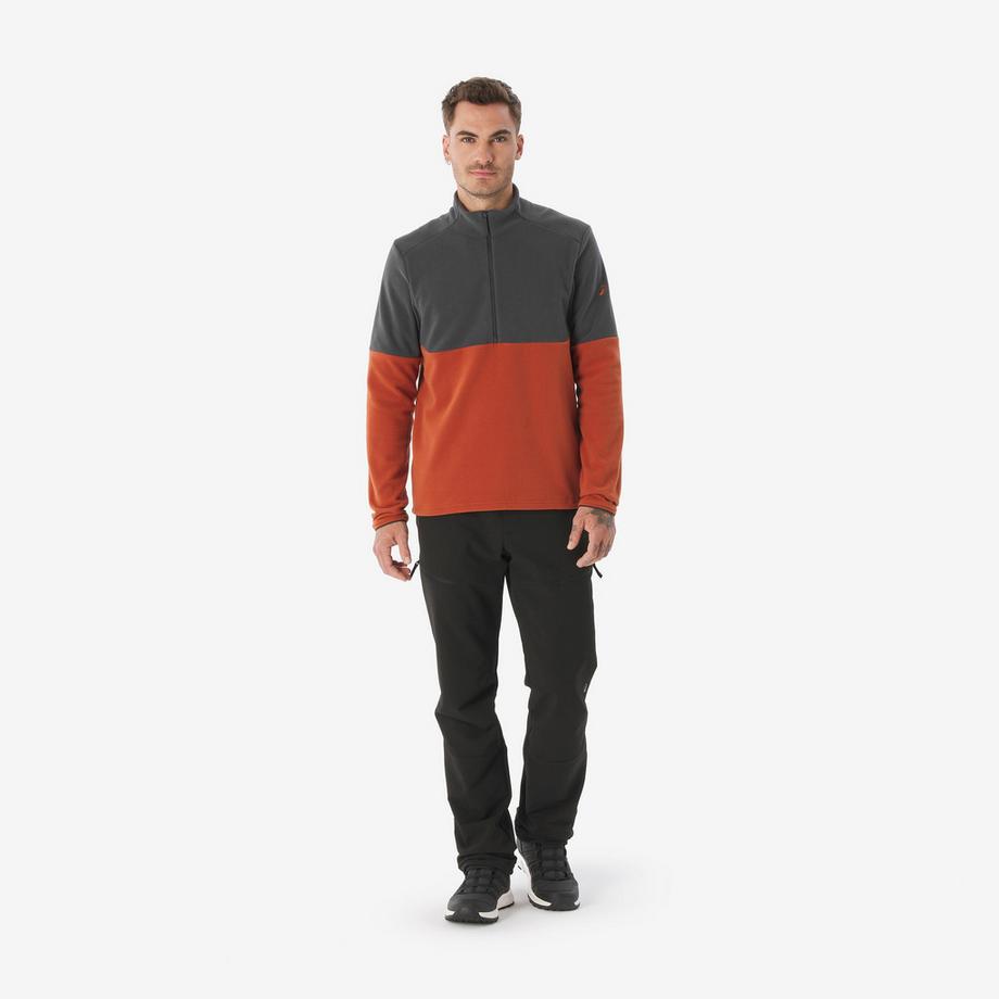 QUECHUA Fleecepullover Half Zip Wandern  