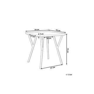 Beliani Esstisch aus MDF-Platte Industriell BRAVO  