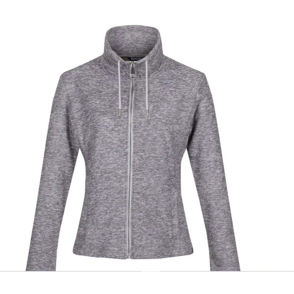 Image of Kizmitt Fleecejacke Durchgehender Reißverschluss Damen Taubengrau 44