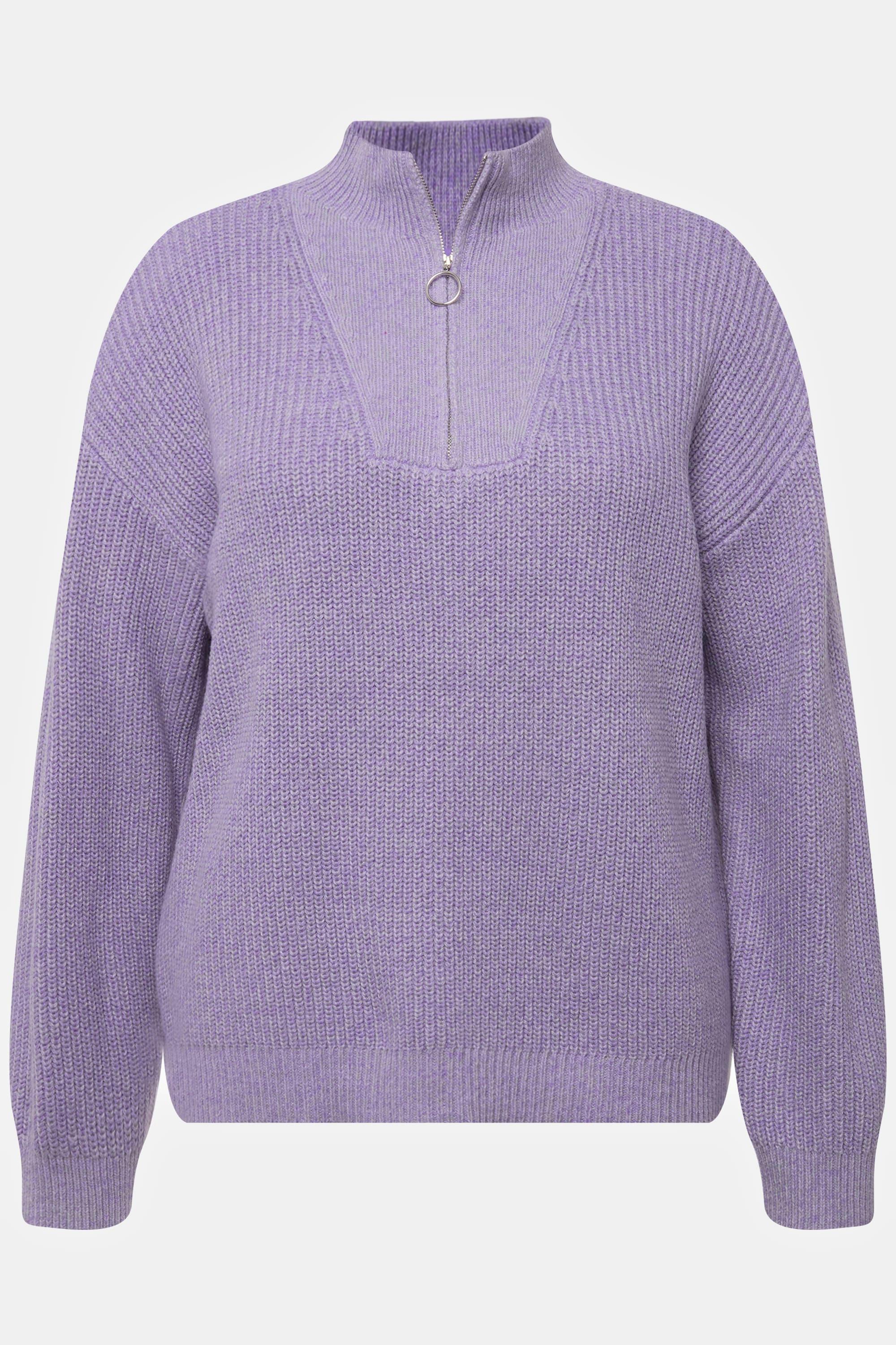 Ulla Popken  Pullover, Oversized, Toyerkragen, Langarm 