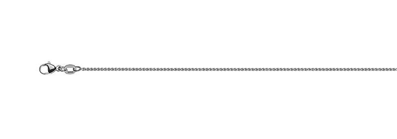 Image of Collier Zopf Weissgold 750, 1.2mm, 55cm Unisex Silber 55 CM
