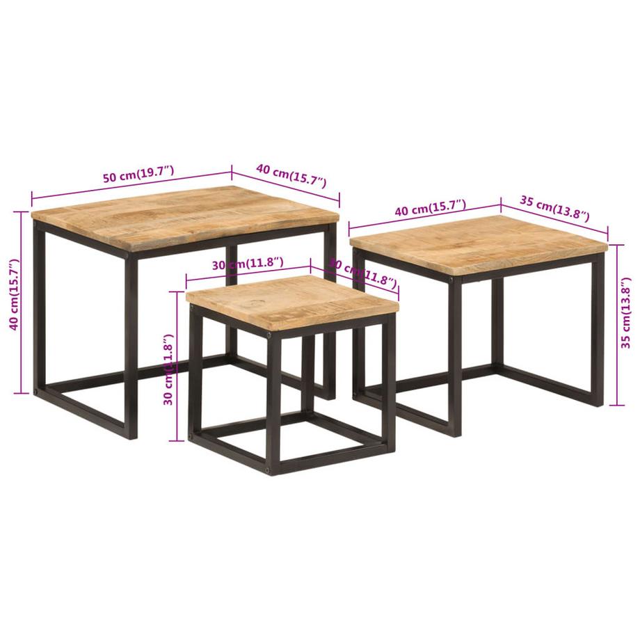VidaXL Satztisch holz  